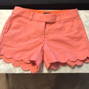J Crew pink scalloped shorts size 2 jcrew j. Crew